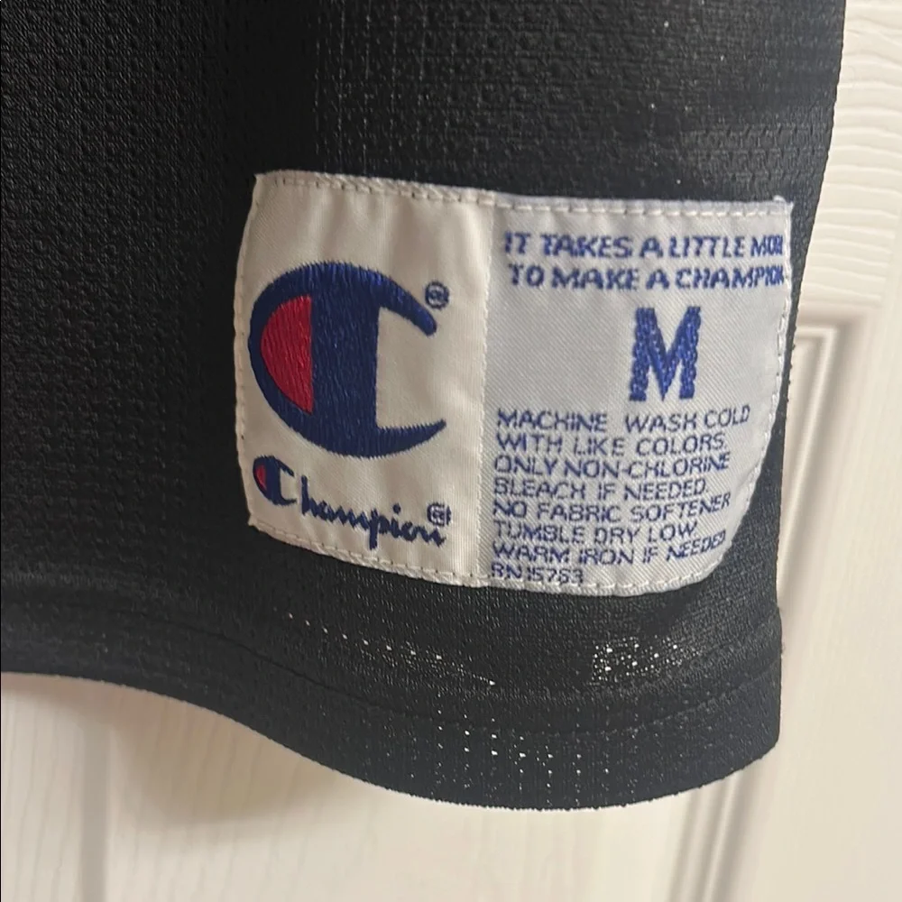 Champion Black White Athletic Tank Top Polyester Size Medium - Picture 2 of 8